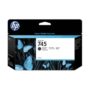 HP 745 130-ml Matte Black DesignJet Ink Cartridge (F9J99A)