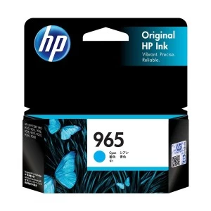 HP 965 Cyan Original Ink Cartridge #3JA77AA