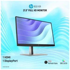 HP E22 G5 21.5 Inch FHD IPS Display HDMI, DP, USB, USB-B Monitor #6N4E8AA