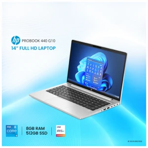 HP ProBook 440 G10 Intel Core i5 1335U 8GB RAM, 512GB SSD 14 Inch FHD IPS Display Silver Laptop