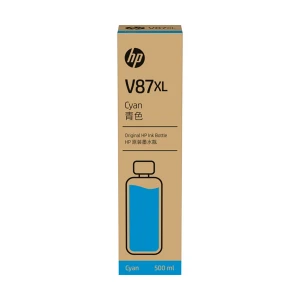 HP V87XL 500-ml Original Cyan Bottled Ink Cartridge #7FN95A