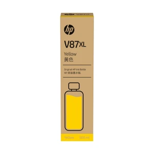 HP V87XL 500-ml Original Yellow Bottled Ink Cartridge #7FN96A