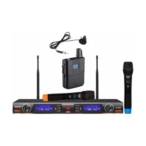 HTDZ HT-66B UHF Wireless Black Microphone System (1 Hand + 1 Tie or 2 Hand)