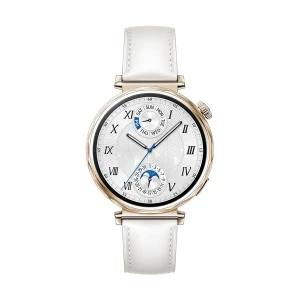 Huawei Watch GT5 Golden with White Composite Leather Strap 41mm GPS Bluetooth Calling Smart Watch