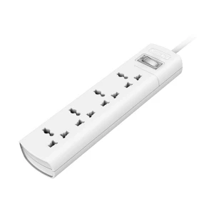 Huntkey 2 Pin 4 Port White Power Strip # SZM401