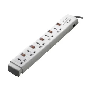 Huntkey 3 Pin 5 Port White PowerStrip # PZC504