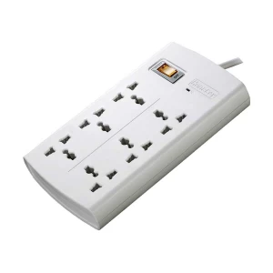 Huntkey 2 Pin 6 Port White PowerStrip # SZM604