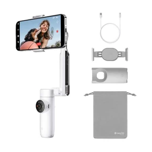 Insta360 Flow 3-Axis Summit White Smartphone Handheld Gimbal Stabilizer with Accessories