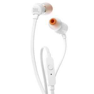 JBL TUNE 110 Wired In-Ear White Earphone #JBLT110WHTAM (6 Month Warranty)