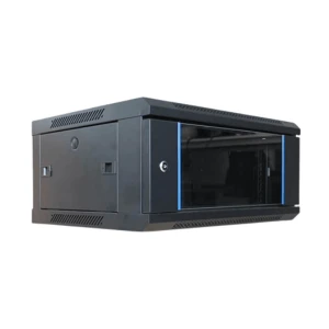 K2 ACNET 4U 600x450 Glass Door Wall Mount Rack with 1x 6port PDU