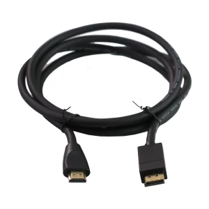 K2 DisplayPort Male to HDMI Male 1.8 Meter Black Cable
