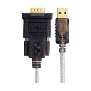 K2 USB Male to Serial (RS-232) Male, 1.8 Meter, Black Cable