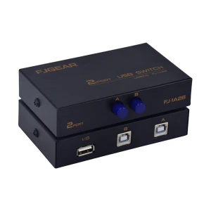 K2 FJGEAR FJ-1A2B 2 Ports USB Printer Sharing Switch Hub (Manual/Iron shell)