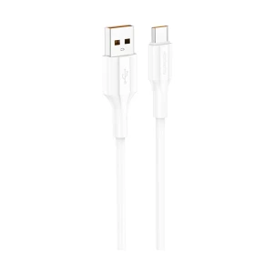 K2 FONENG XS01 USB Male to Type-C Male, 1 Meter, White Charging & Data Cable