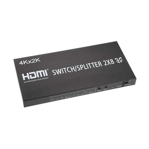 HDMI Female to Female Black Splitter # 2 in 8 out