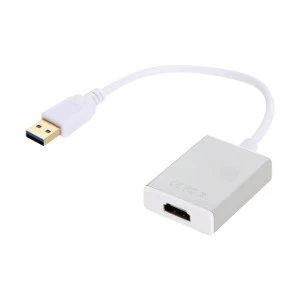 USB Male to HDMI Female White Converter