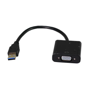 USB Male to VGA Female Black Converter