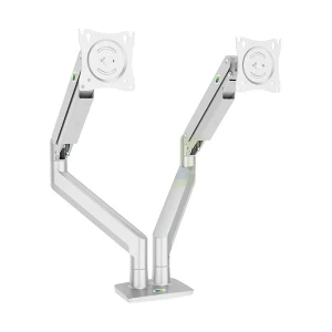 Kaloc KLC-DS160-2/S 22-32 inch Silver Adjustable Dual Arm Monitor Desktop Mount Stand