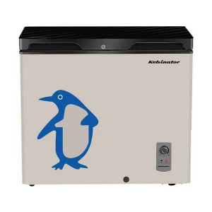 Kelvinator KCCF-225DFG 225L Black Glass Door Frost Freezer