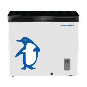 Kelvinator KCCF-225DFG 225L White Glass Door Frost Freezer