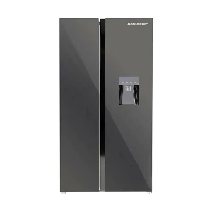Kelvinator KRS-537SGW 537L Gray Inverter Side by Side Glass Door No Frost Refrigerator with Water Dispenser