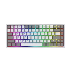 KEYCOOL KC84-A02 Gateron RGB (Brown Switch) White Mechanical Gaming Keyboard