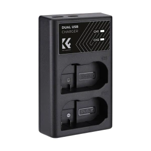 K&F Concept EN-EL15 Dual Slot Battery Charger With Type-C Cable #KF28.0006