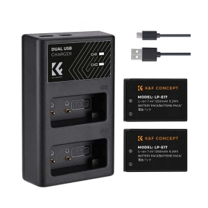 K&F Concept LP-E17 1250mAh Dual Battery With Dual Slot Charger #KF28.0014