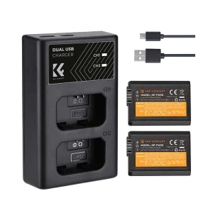 K&F Concept NP-FW50 1100mAh Dual Battery With Dual Slot Charger #KF28.0015