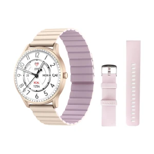 Kieslect Lora Lady Gold Calling Smart Watch with Additional Pink Strap