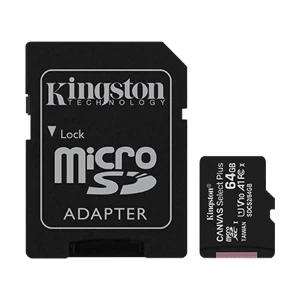 Kingston Canvas Select Plus 64GB MicroSD Memory Card with Adapter #SDCS2/64GB