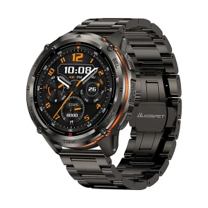 Kospet Tank T3 Ultra 2 Black GPS Bluetooth Calling Rugged Smart Watch (Silicone + Steel Premium)