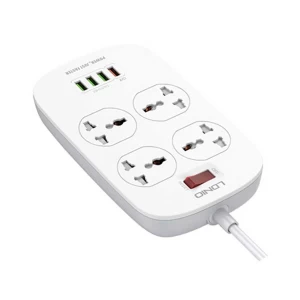 Ldnio 2 Pin 4 Port White Power Strip #SC4407(4 x USB)