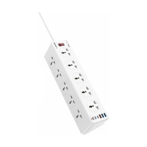 LDNIO 3 Pin 10 Port White Power Strip #SC10610C, (3x Type-C, 3x USB)