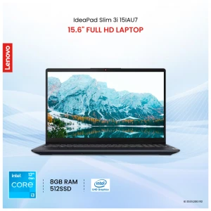 Lenovo IdeaPad Slim 3i 15IAU7 Intel Core i3 1215U 8GB RAM 512GB SSD 15.6 Inch FHD Display Abyss Blue Laptop