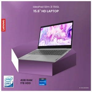 Lenovo IdeaPad Slim 3i 15IGL Intel CDC N4020 4GB RAM 1TB HDD 15.6 Inch HD Display Platinum Grey Laptop