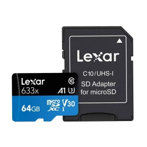 Lexar High-Performance 633x 64GB microSD Memory Card With Adapter