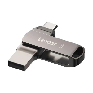 Lexar JumpDrive D400 64GB USB 3.1 OTG Grey Pen Drive #LJDD400064G-BNQNG