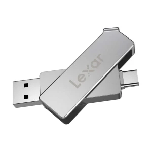 Lexar JumpDrive Dual Drive D30c 128GB USB 3.1 Type-C Silver Pen Drive #LJDD30C128G-BNSNG
