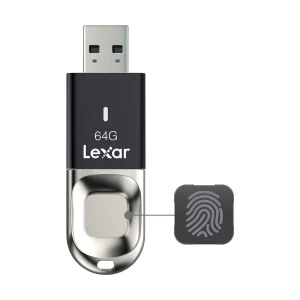 Lexar JumpDrive Fingerprint F35 64GB USB 3.0 Black Pen Drive #LJDF35-64GBBK/LJDF35-64GBEU