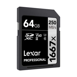 Lexar Professional 1667x 64GB SDXC Class 10 UHS-II (U3) V60 Memory Card #LSD64GCB1667