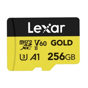 Lexar Professional GOLD 256GB microSDXC A1 UHS-II (U3) V60 Memory Card #LMSGOLD256G-BNNNG