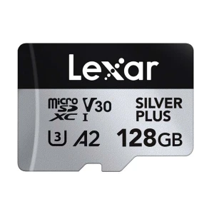 Lexar Professional SILVER PLUS 128GB microSDXC A2 UHS-I (U3) V30 Memory Card #LMSSIPL128G-BNANG/LMSSIPL128G-BNANU