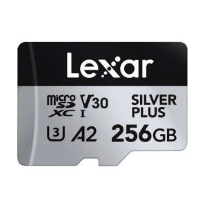 Lexar Professional SILVER PLUS 256GB microSDXC A2 UHS-I (U3) V30 Memory Card #LMSSIPL256G-BNANG