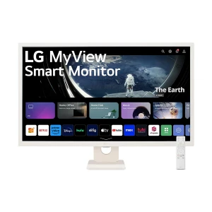 LG 32SR50F-W 31.5 Inch FHD Display Dual HDMI, USB White Smart Monitor with webOS
