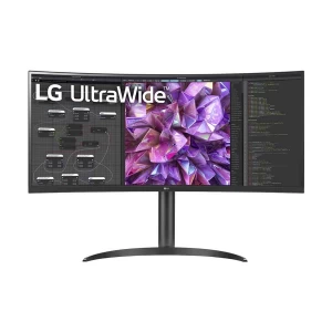 LG 34WQ75C-B 34 Inch 3K UWQHD IPS UltraWide Dual HDMI, DP, USB-C, Quad USB, LAN Black Curved Gaming Monitor