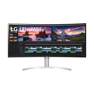 LG 38WN95C-W 38 Inch 4K UltraWide QHD+ (3840x1600) IPS Curved Professional Monitor (Dual HDMI, DP, Headphone, Dual USB,Type-C) (No Warranty)