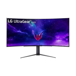 LG 45GR95QE-B 45 Inch UltraGear WQHD OLED Dual HDMI, DP, Headphone, USB Black Curved Gaming Monitor (No Warranty)