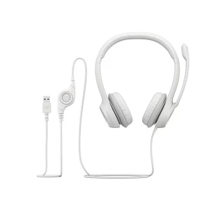 Logitech H390 USB White Computer Headphone