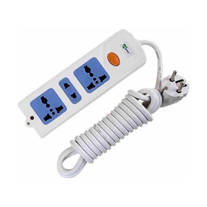 Many 2 Pin 3 Port (2 Pin 1 Port, 3 Pin 2 Port) White Power Strip # MTS-303 (6 Meter)